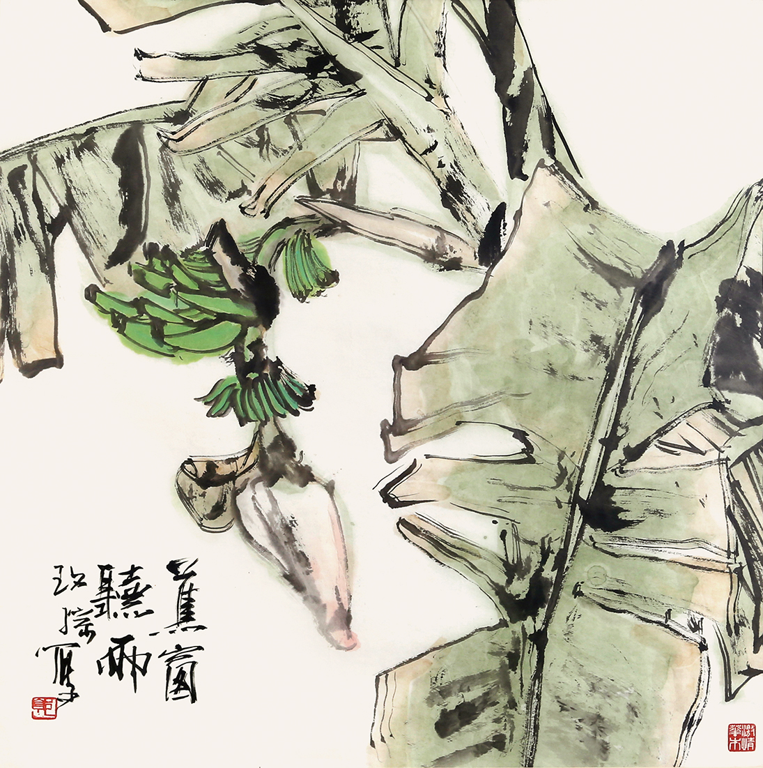 蕉窗听雨